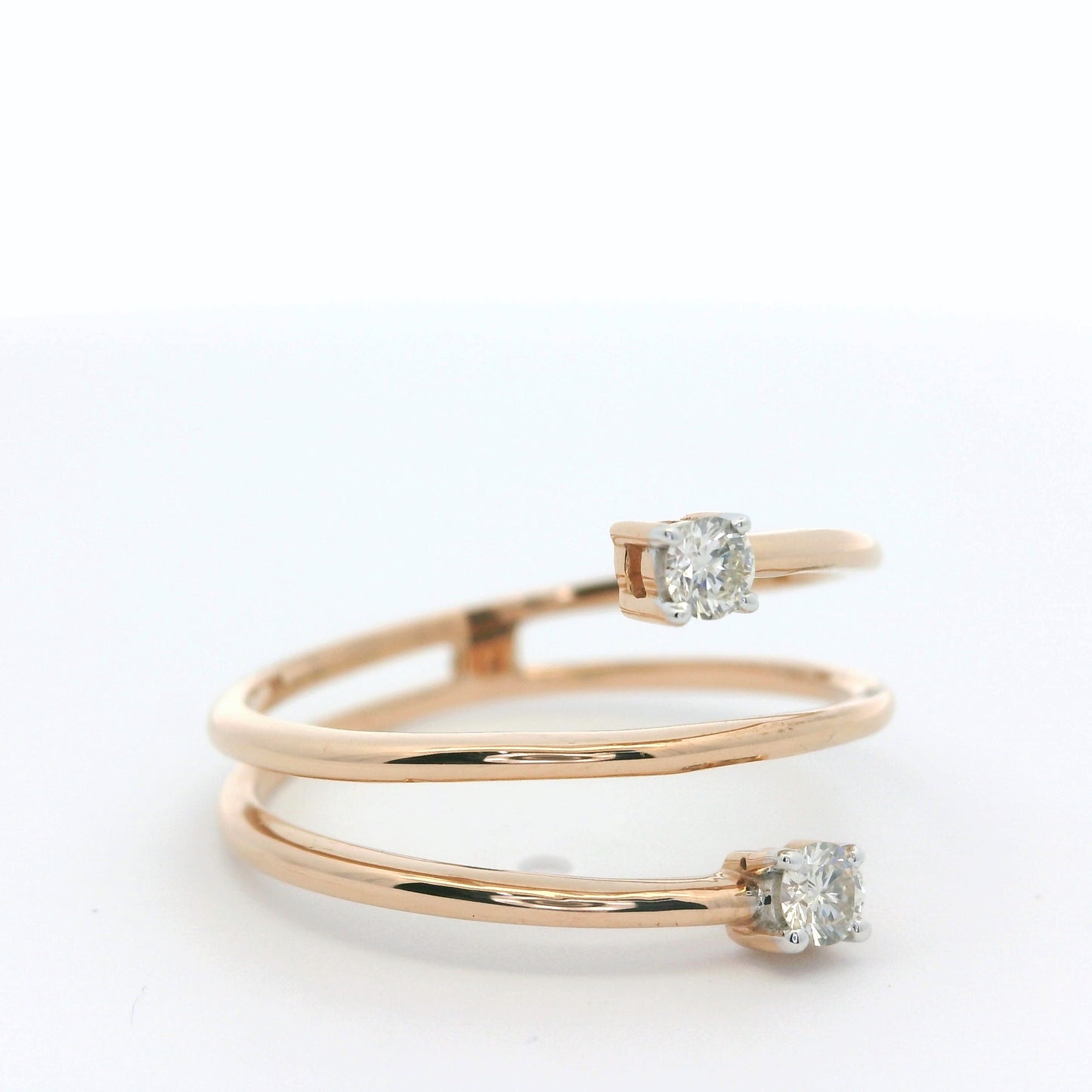 Elegant Spiral Diamond Ring