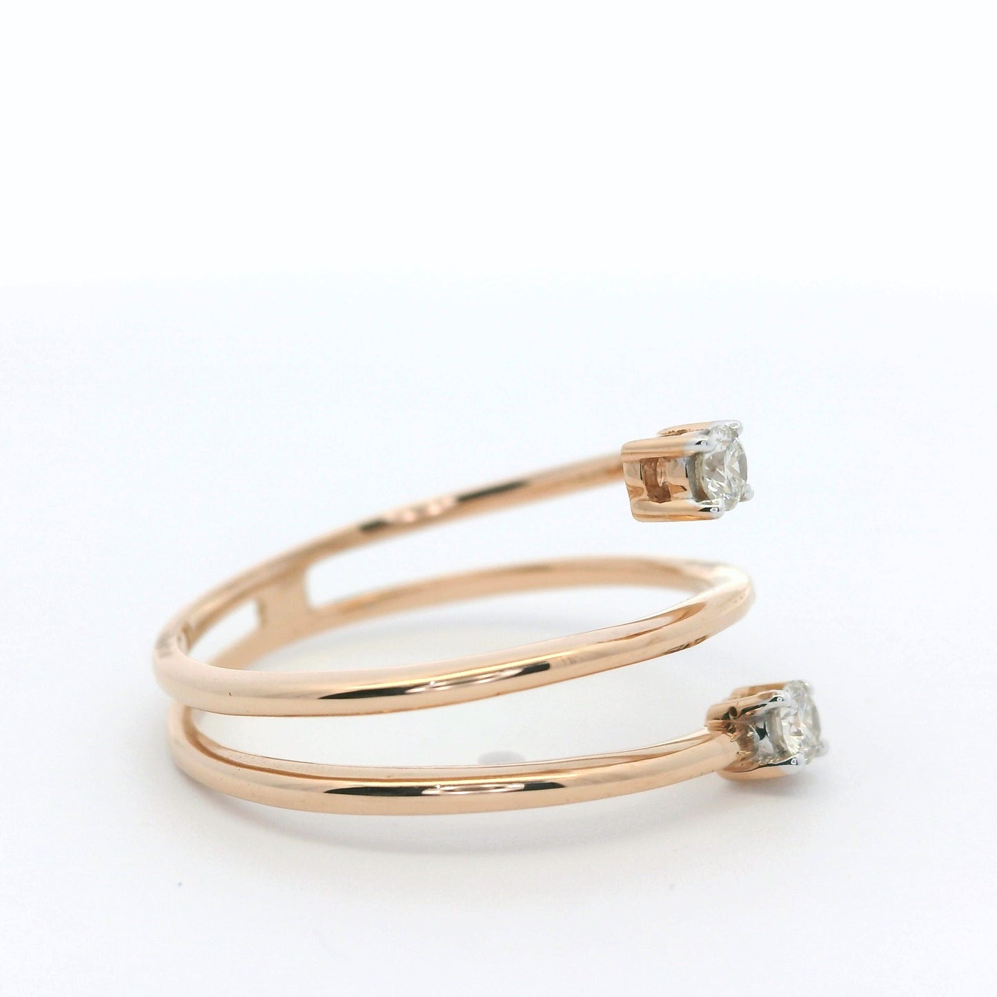 Elegant Spiral Diamond Ring