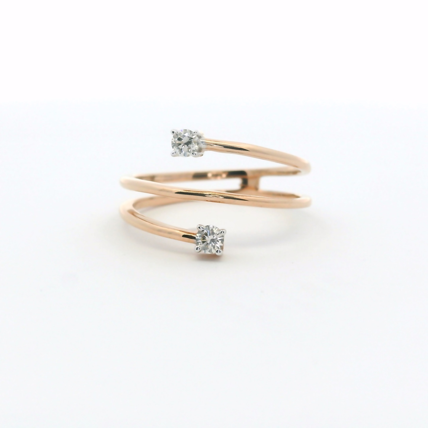 Elegant Spiral Diamond Ring