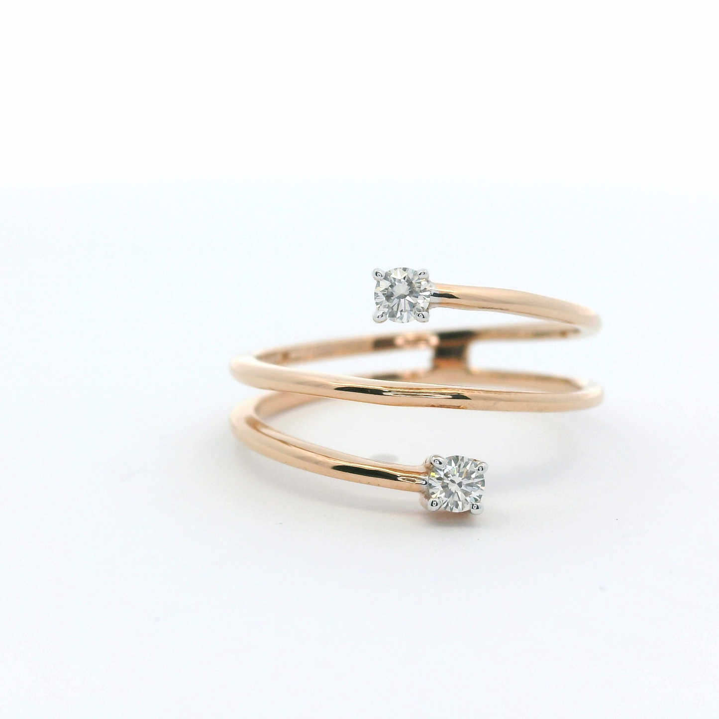 Elegant Spiral Diamond Ring