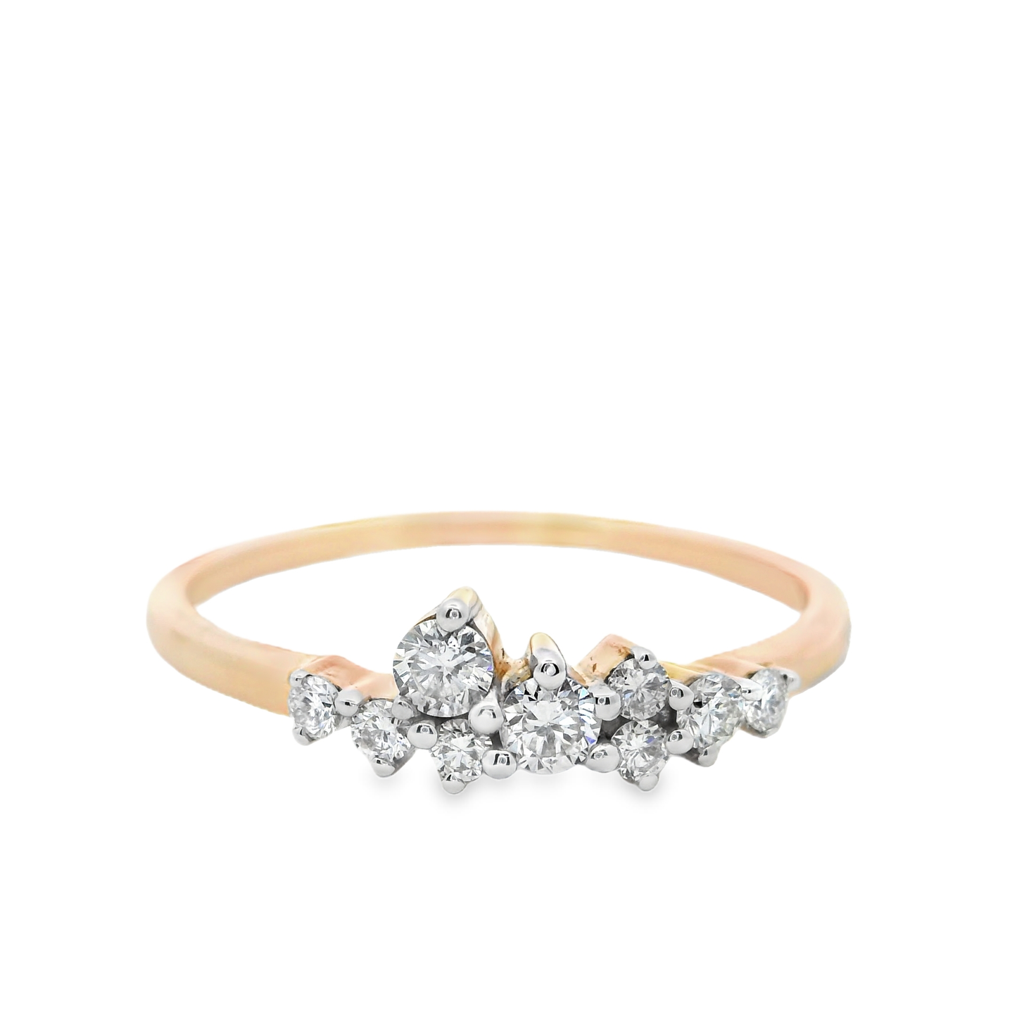 Elegant Diamond Cluster Ring