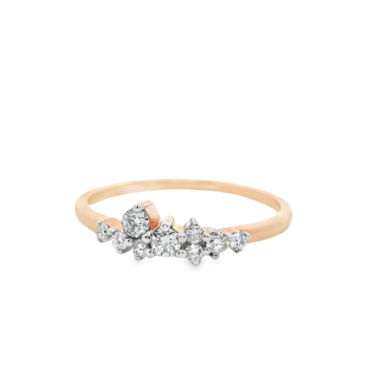 Elegant Diamond Cluster Ring