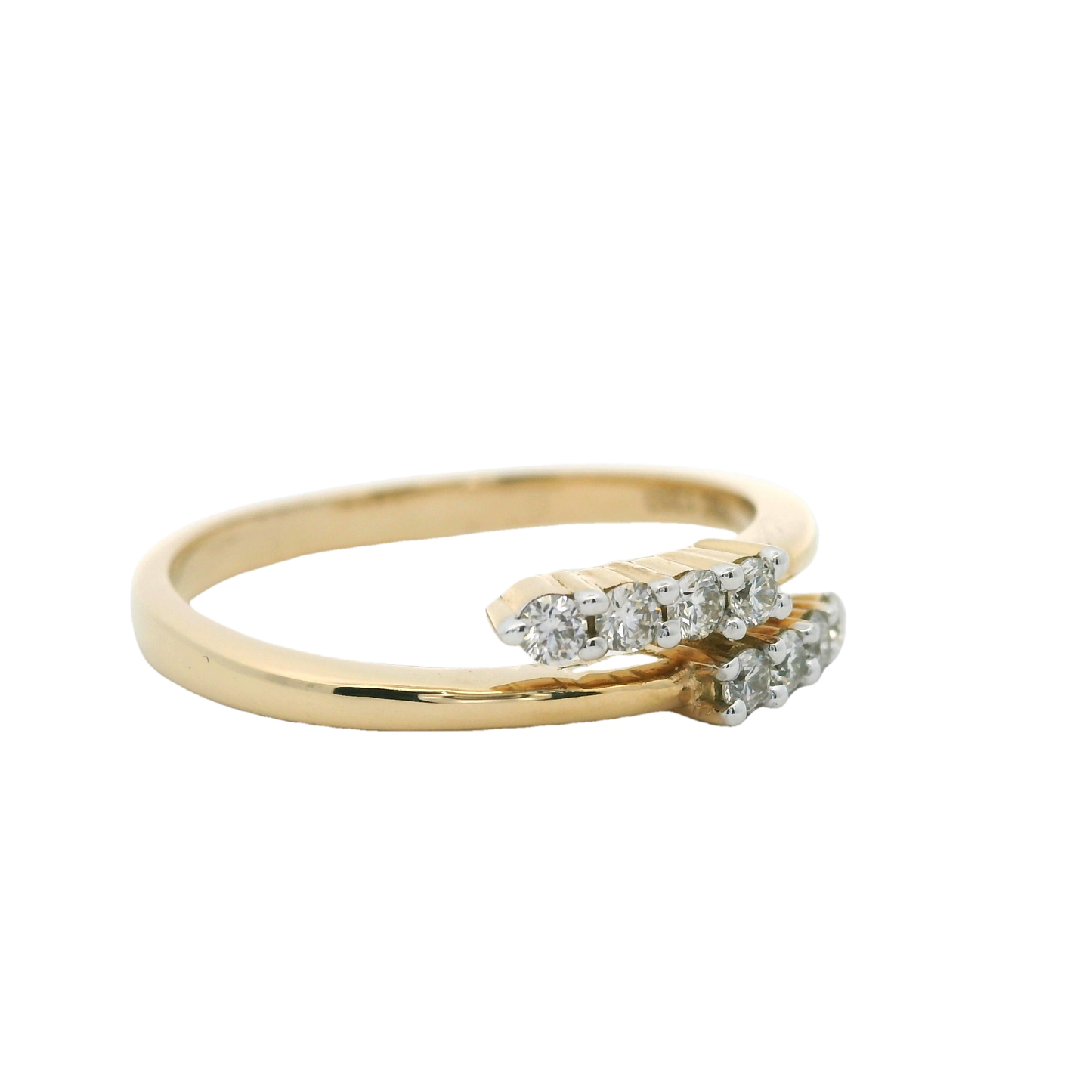 Elegant Double Band Diamond Ring