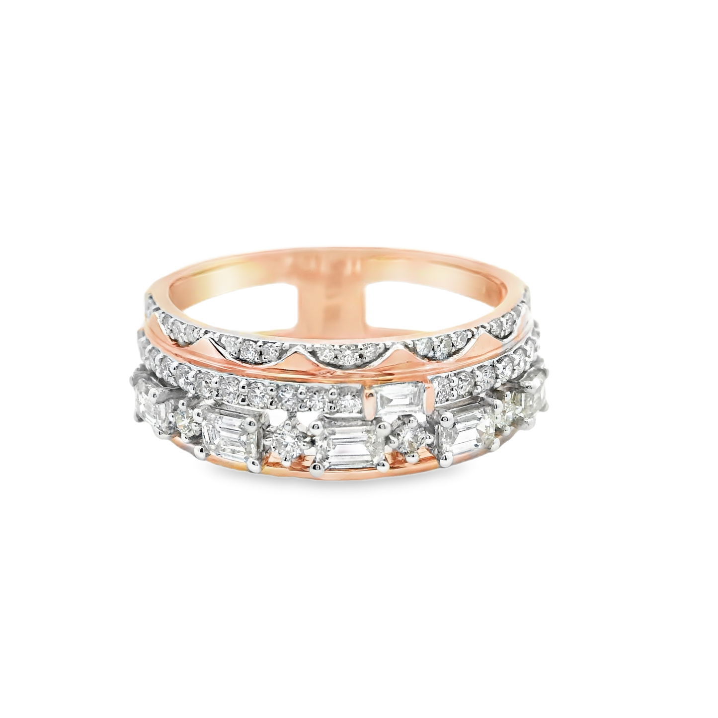 Elegant Rose Gold Diamond Ring