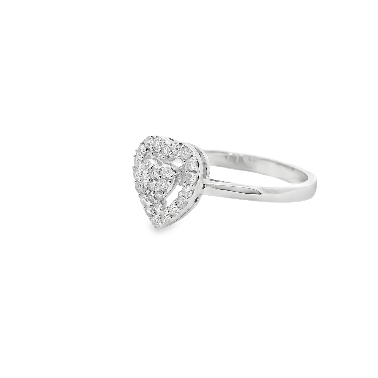 Elegant Heart-Shaped Diamond Ring