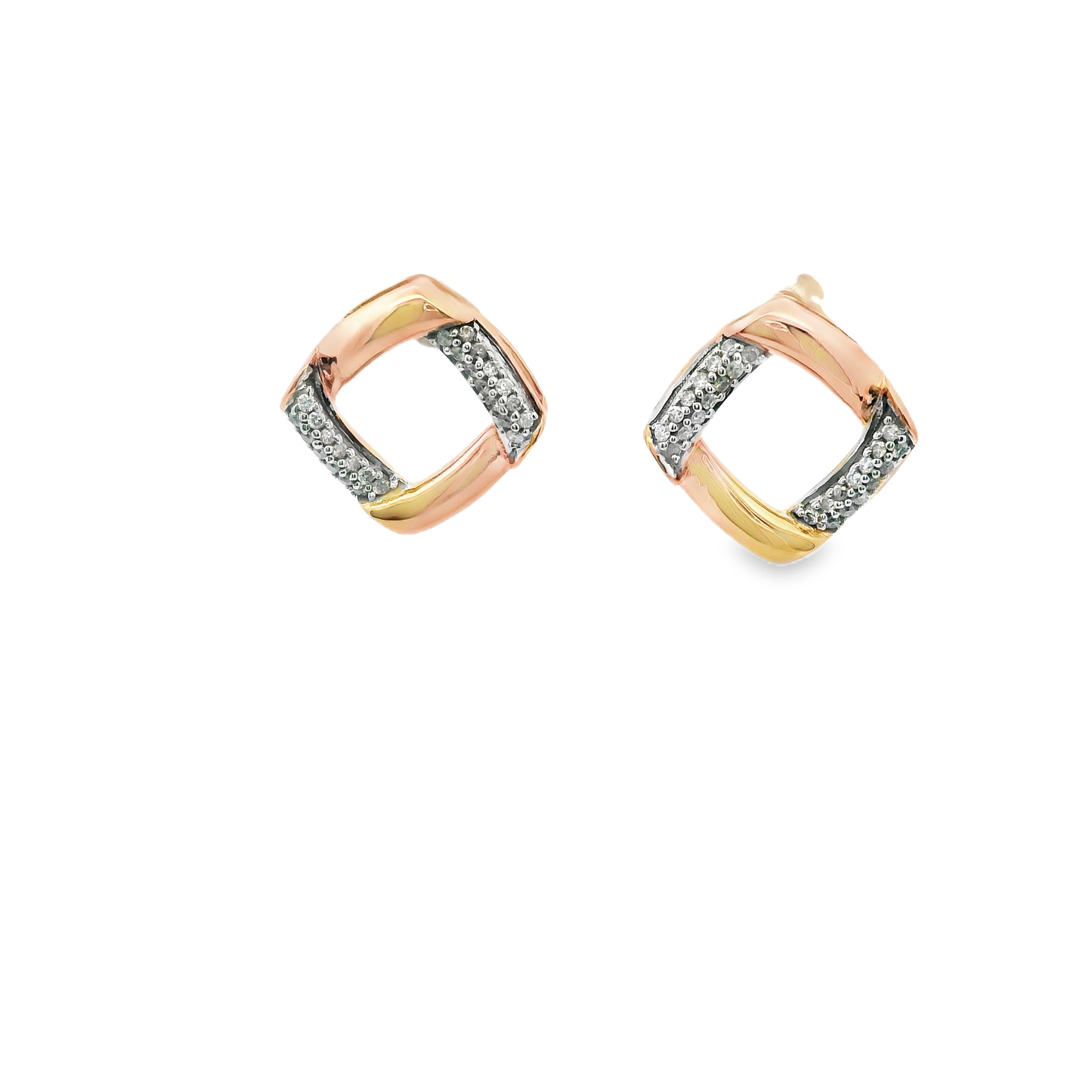 Elegant Gold and Diamond Earrings
