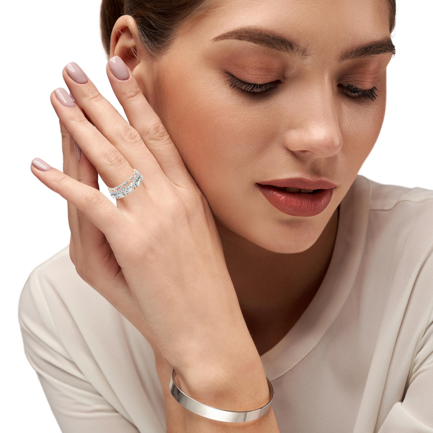 Elegant Rose Gold Diamond Ring